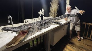 This Alligator was a Man Eater {Catch Clean Cook} We Ate his TONGUE!