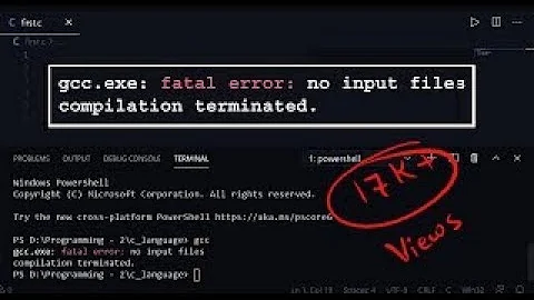 gcc.exe fatal error no input files compilation terminated