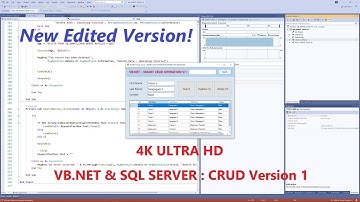 VB.NET and SQL Server : Perform SMART CRUD Operations with SEARCH (Edited Version Part 1/2)