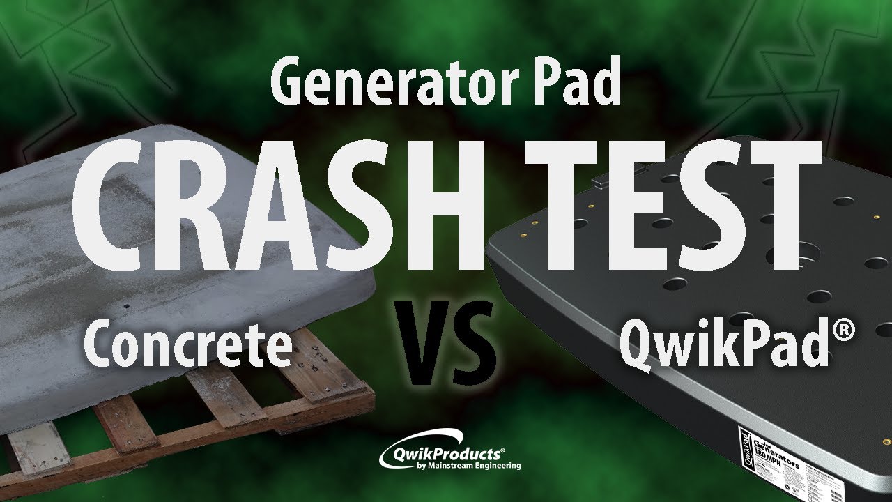 Crash Test | Portable Concrete vs QwikPad® for Generators | We Dropped