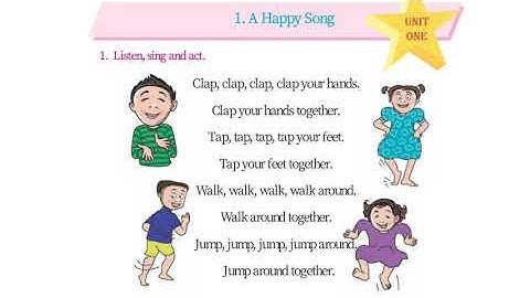 A Happy Song std 1st | Clap Clap Clap your hands song