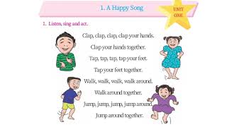 A Happy Song std 1st | Clap Clap Clap your hands song