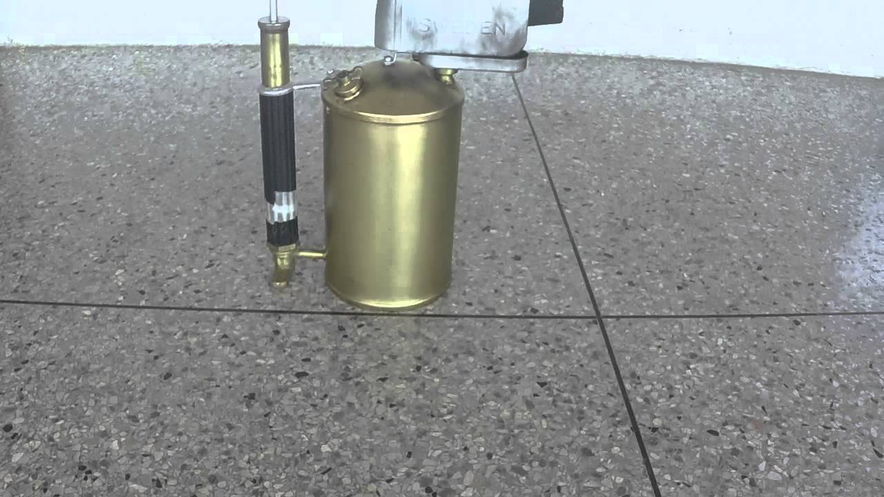 soplete antiguo sievert de gasolina de 3 litros con todo su proceso de prendido goh3+