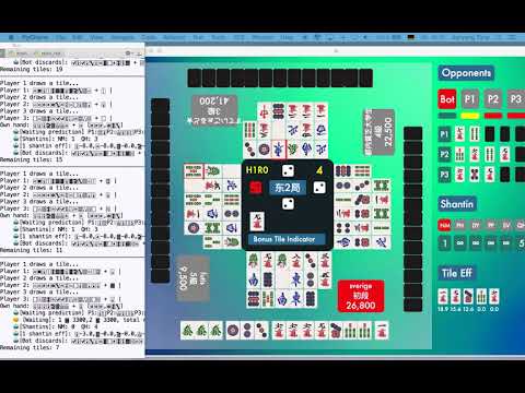 Japanese Riichi Mahjong AI - A whole game run