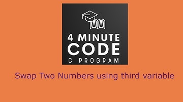 Program 3: Swap two numbers using third variable in C