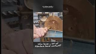 Perfect bevel contact = perfect turning #woodturning #technique @msabansmith