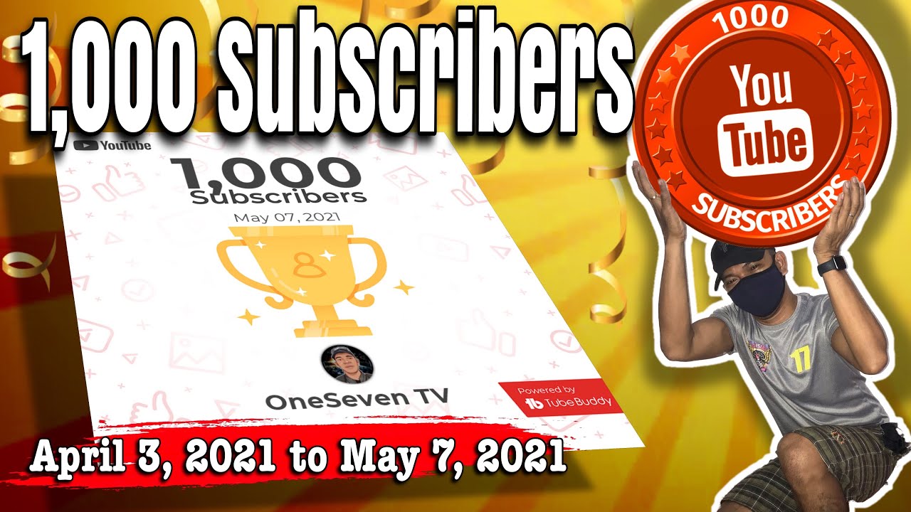 1k subscriber milestone (Youtube)