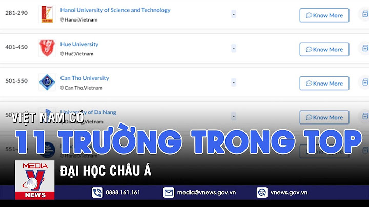 Top 400 trường đại học hàng đầchâu á năm 2024