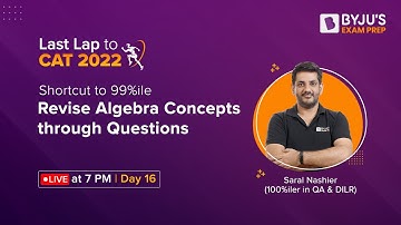 CAT 2022 | Revise Algebra Concepts through Questions | CAT Quantitative Ability #catexam #catqa