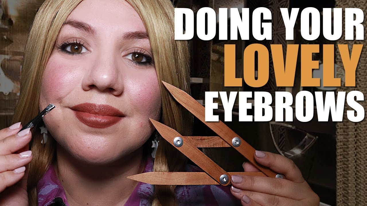 ASMR Doing Your Eyebrows | Tweezing and Microblading | Binaural Sounds