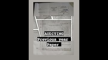 AUDITING previous year paper