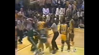 Cedric Maxwell vs James Worthy nba fight 1984 finals game 6