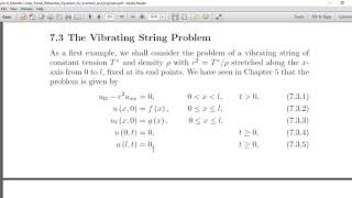 Vibrating String Problem | Wave Equation | Partial differential equation | Math and stat |Lecture 05