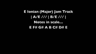 e ionian (major) jam track | tom strahle | pro guitar secrets