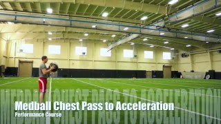 Medball Chest Pass to Acceleration