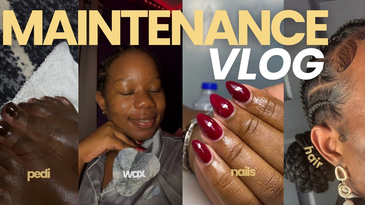 Maintenance Vlog| stitch braids, wax, nails, eyebrows, retail therapy, self care etc.