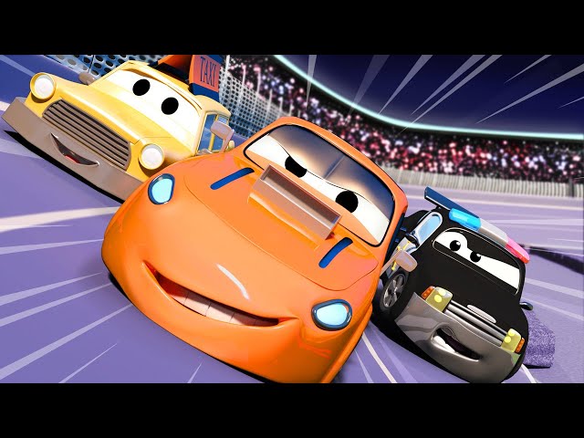 A grande corrida - Cidade do Carro! Desenho animado de carros 