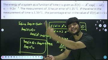The energy of a system as a function of time t is given as E(t)=A2exp(−αt), α=0.2s−1