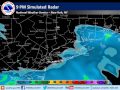 High Resolution Model Simulated Radar 1 PM SAT (1/14) to 1 AM SUN (1/15)