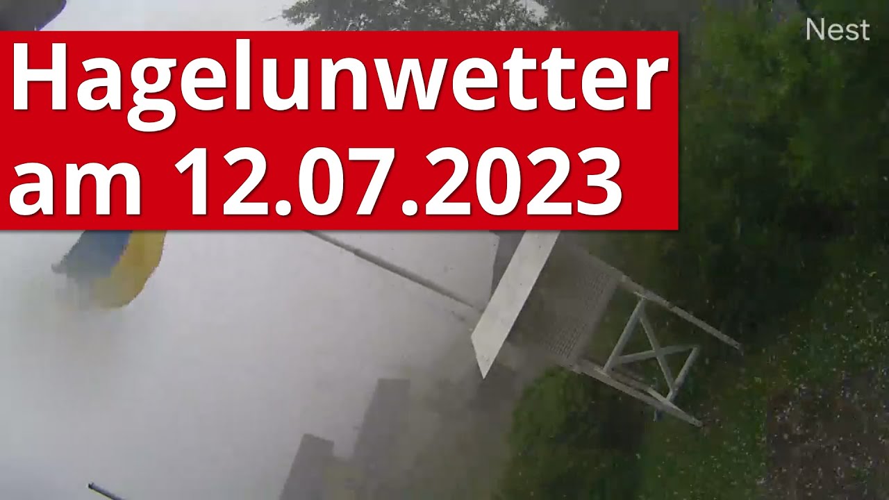 Hagelunwetter, Sattel (Schweiz) am 12.07.2023
