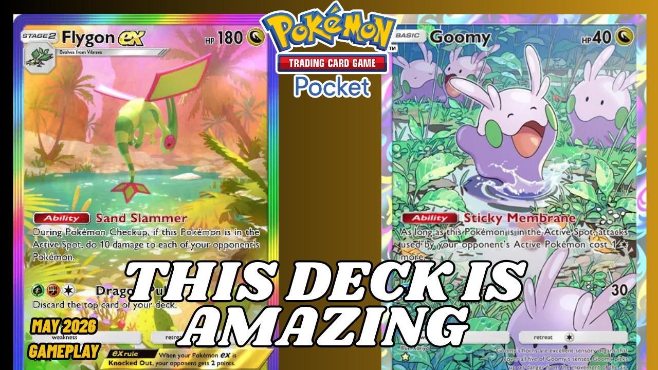 QUICKSAND LOCK! FLYGON ex & GOOMY Are Suffocating The Enemy | Pokemon TCG Pocket QUICKSAND LOCK! FLYGON ex & GOOMY Are Suffocating The Enemy | Pokemon TCG Pocket