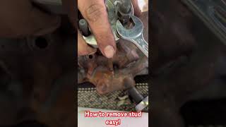 Quick stud removal trick - How to remove stud #automobile #lifehacks #mechanic #mechanictips #howto