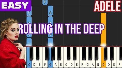 Adele - Rolling in the Deep | EASY Piano Tutorial for Beginners
