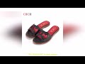 Best Products You Should Know! CHCH Women's Slippers 2024 Simple Black Flat Flat Women's Shoes Ho