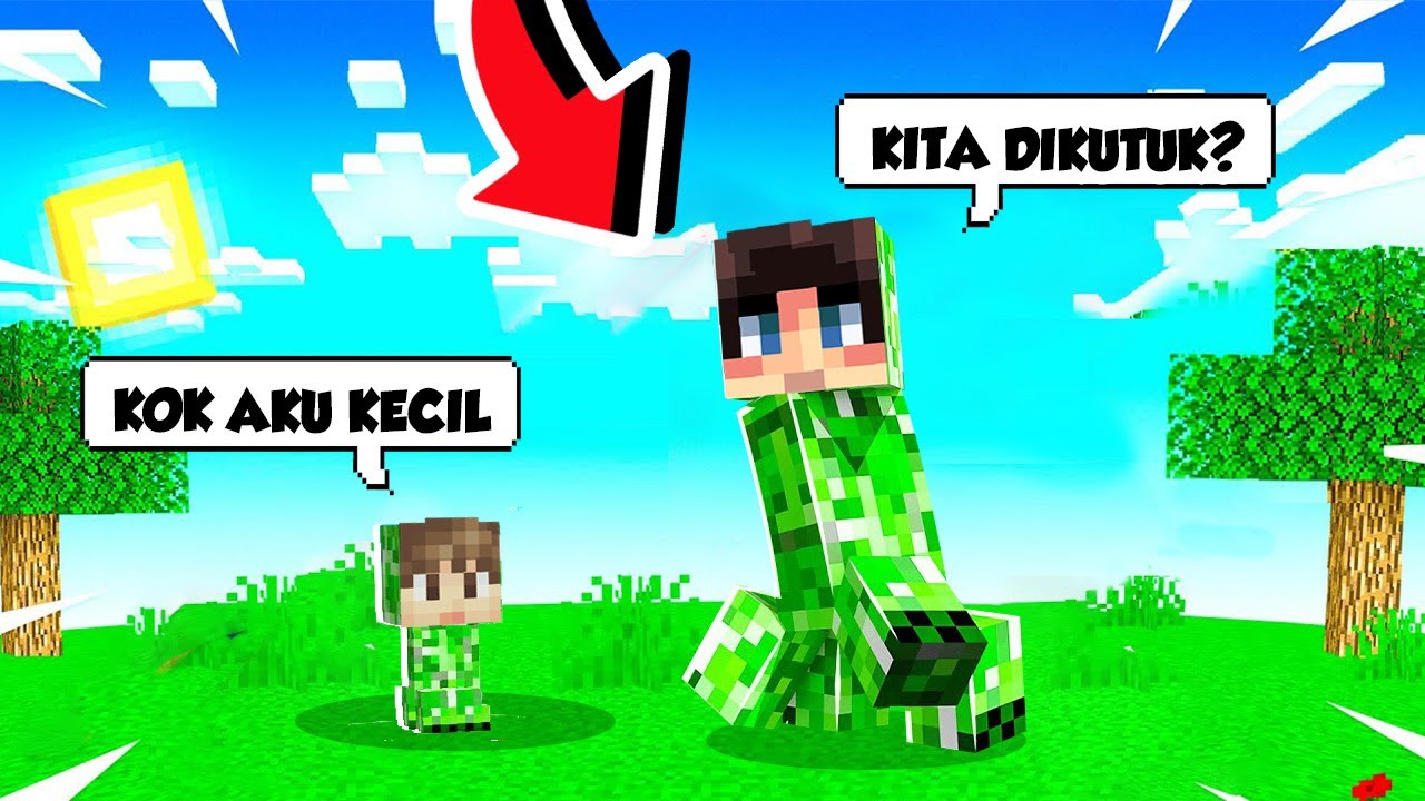 DUO KOCAK DIKUTUK JADI CREEPER DI MINECRAFT!!!