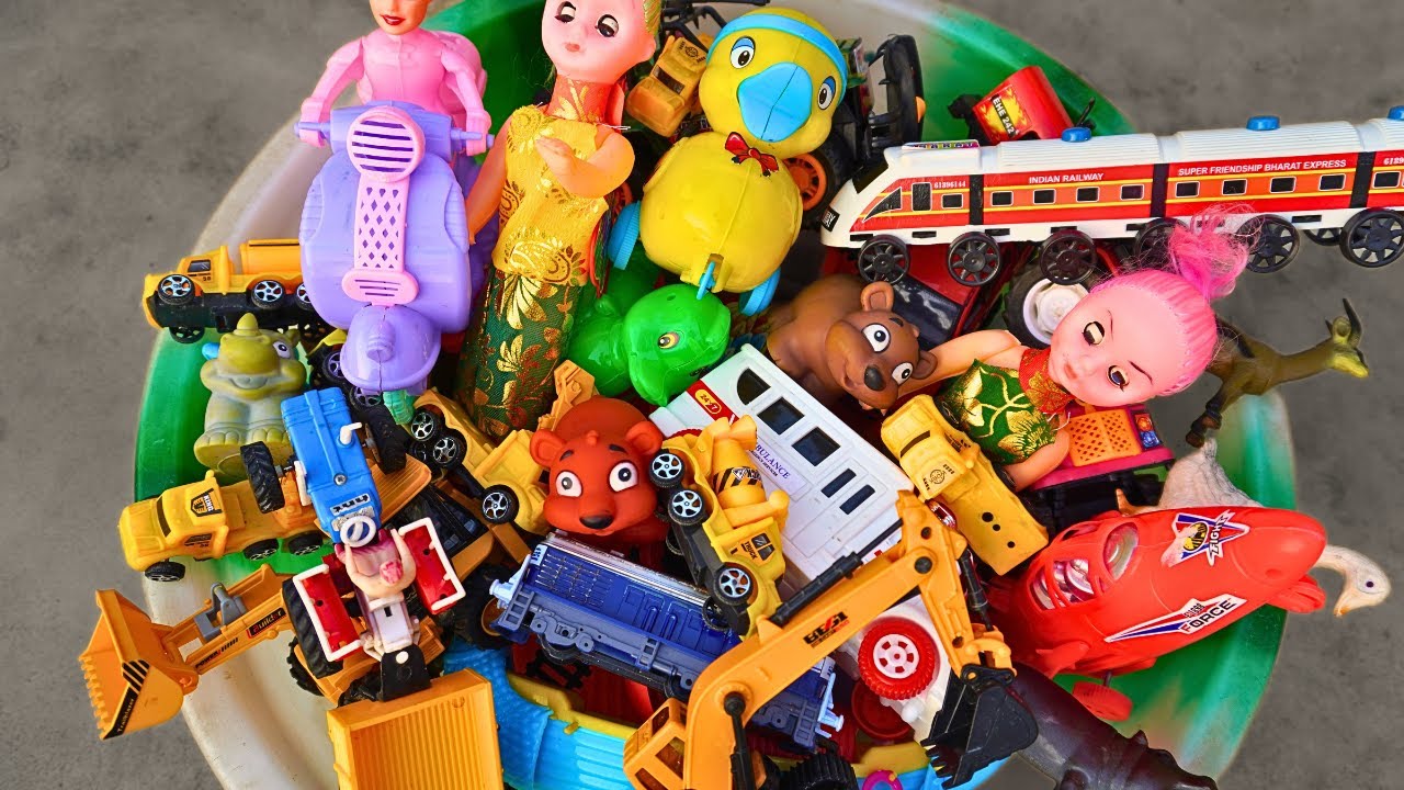 Build a village with Toys Basket Full of Toys Toys Collection