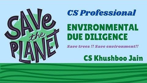 CS PROFESSIONAL SACMDD MARATHON CHAPTER  10 ENVIRONMENTAL DD in 20 MINS  BY CS KHUSHBOO JAIN