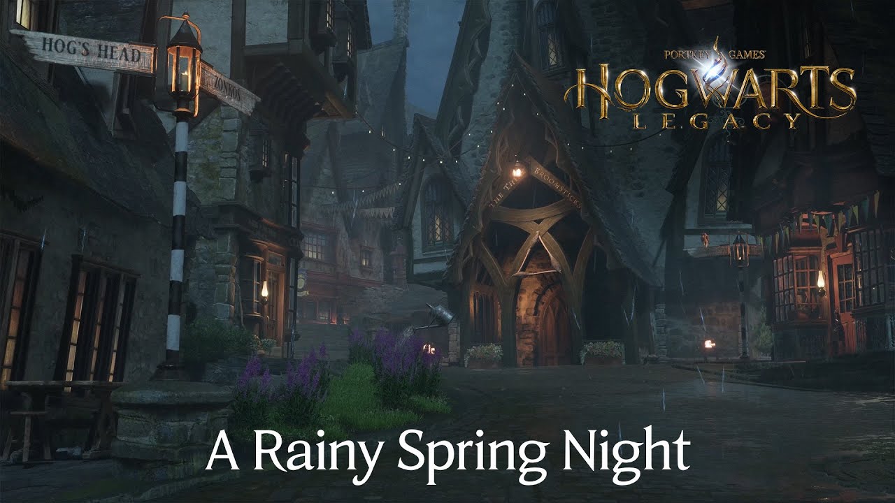 Hogwarts Legacy - A Rainy Spring Night [ASMR] [4K]