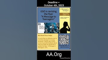  GSO is revising the flyer "A Message toTeenagers” - Deadline Oct 4, 2023