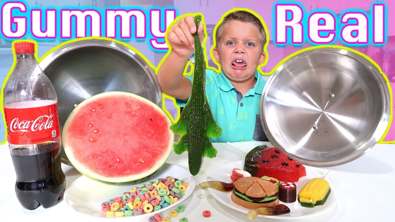 The Candy vs Real Food Blindfold Game!