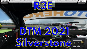RaceRoom Racing Experience race DTM 2021 at Silverstone, starting last R3E controller gamepad