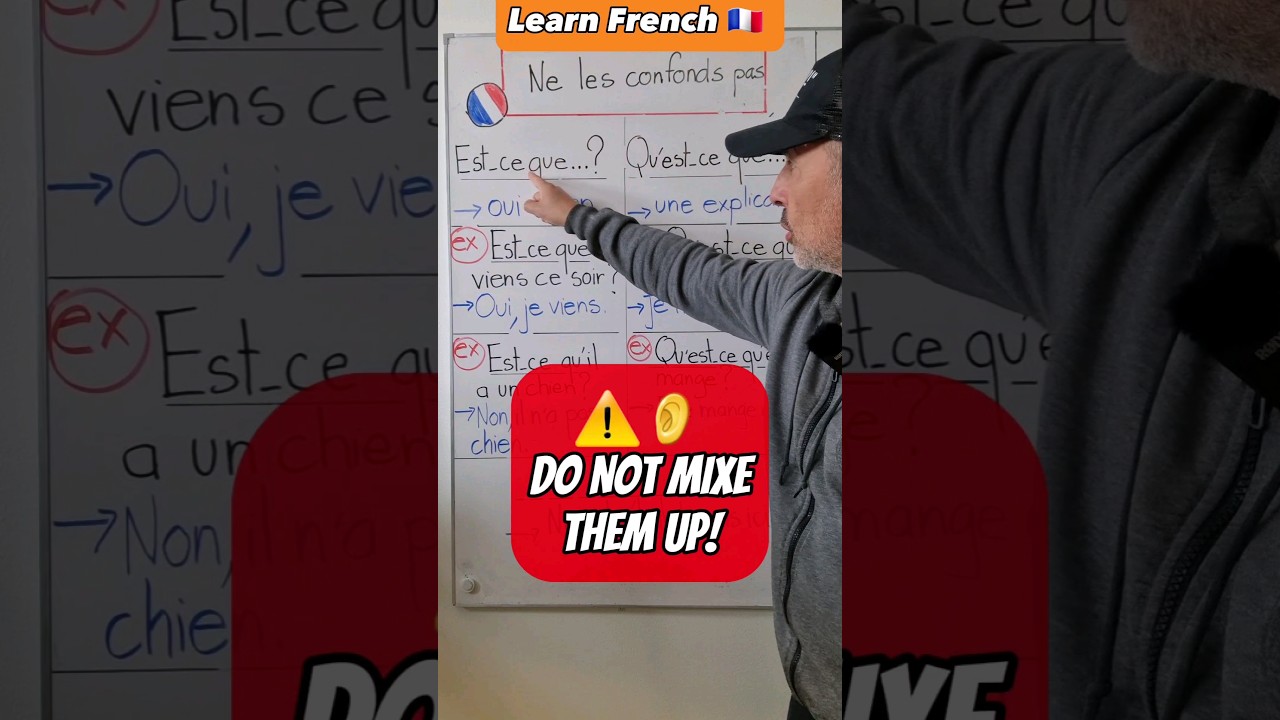 Est-ce que ... ❓️ / Qu'est-ce que ... ❓️ ⚠️👂DO NOT MIXE THEM UP! In French 🇨🇵 | Learn French!