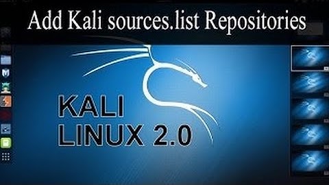 Repositories Deployment on Kali Linux 2016.1