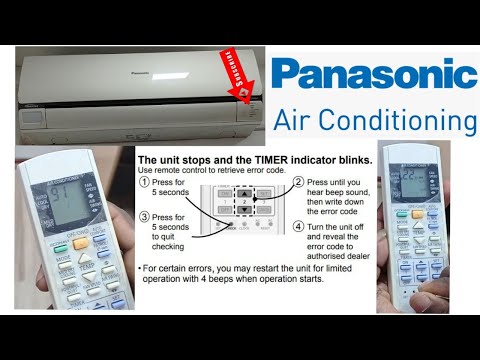 How to Check Panasonic Aircon Error Codes. How to get the error code out of a Panasonic split system