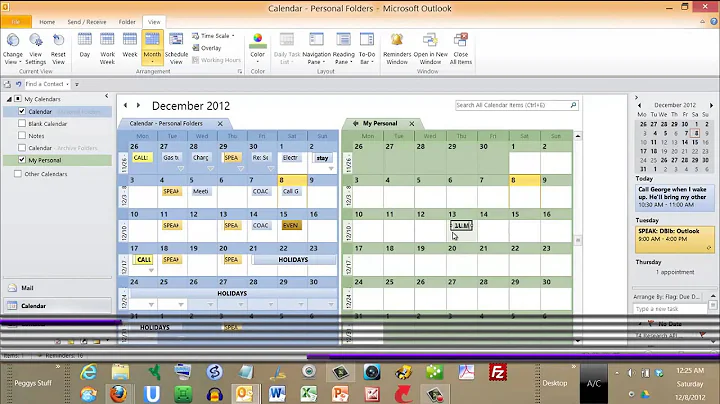 How to Create Multiple Calendars in Outlook 2010