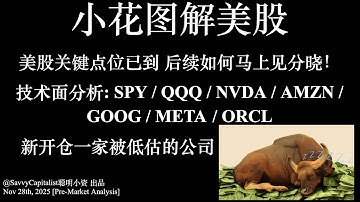 小花图解美股: 美股关键点位已到 后续如何马上见分晓！|  SPY / QQQ / NVDA / AMZN / GOOG / META / ORCL 恒指技术面分析 | 新开仓一家被低估的公司