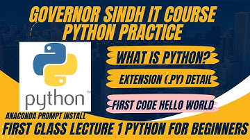PYTHON FOR BEGINNERS GOVERNOR SINDH IT COURSE PRACTICE