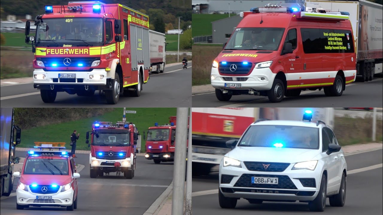 [Verkehrsunfall mit Bus] Feuerwehr Wörth a.M. und Trennfurt, UG-ÖEL und BRK zur Großübung