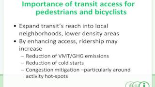 Fundamentals for Connecting Transit and Pedestrian/Bicycle Facilities