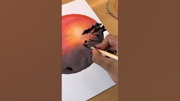 Painting using 10 Rs 😳  watercolor pens ✨ #shorts