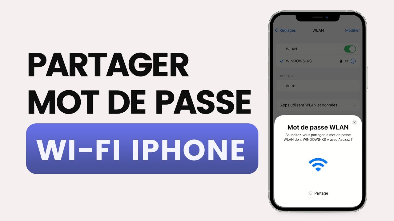 récupérer mot de passe wifi iphone sous iOS 16