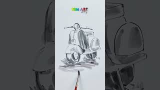 Easy Scooter Drawing Tutorial ✏️ | SSM Art #shorts