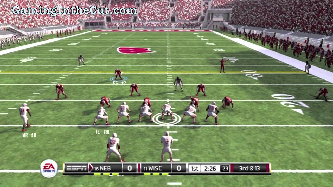 NCAA Football 12 Nebraska vs Wisconsin 3 minutes of gameplay YouTube
