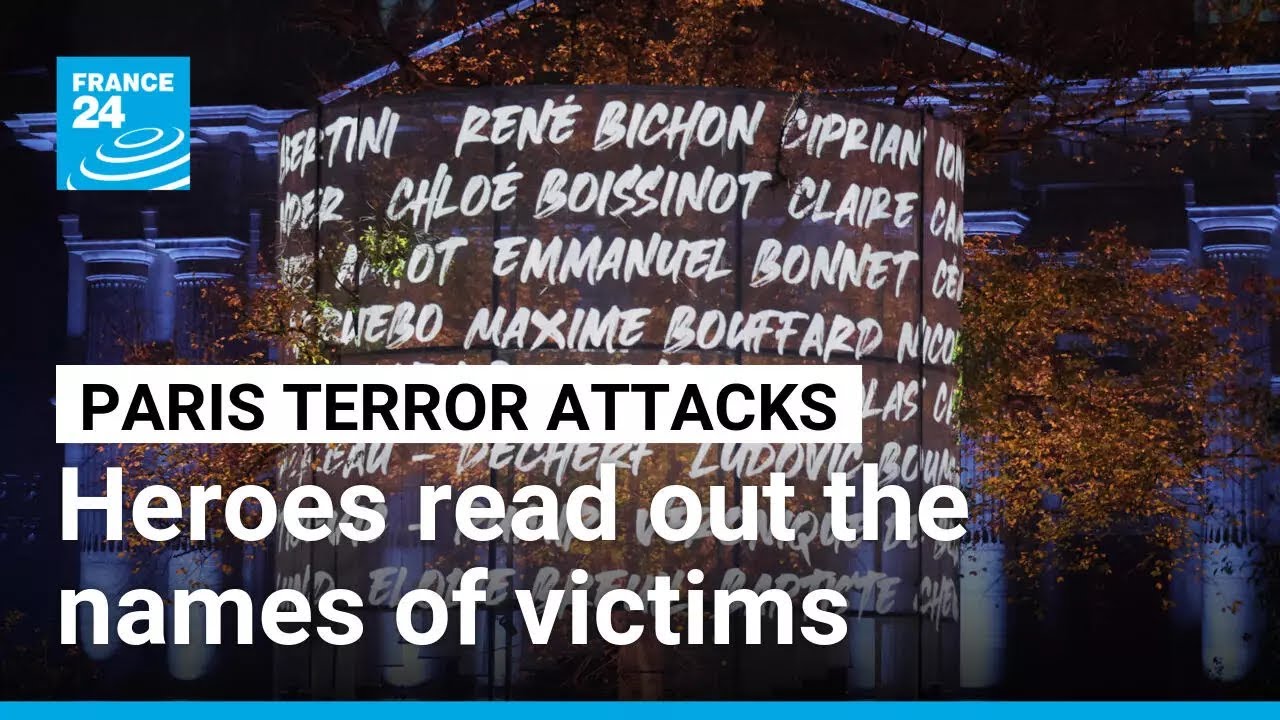 Ten years after the Paris 2015 terror attacks, heroes read out the names of victims • FRANCE 24