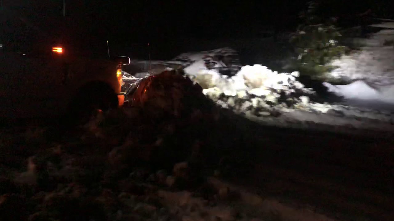 New Years Eve snow plowing - YouTube