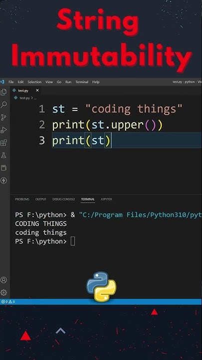String Immutable In Python !! #shorts #ytshorts - YouTube